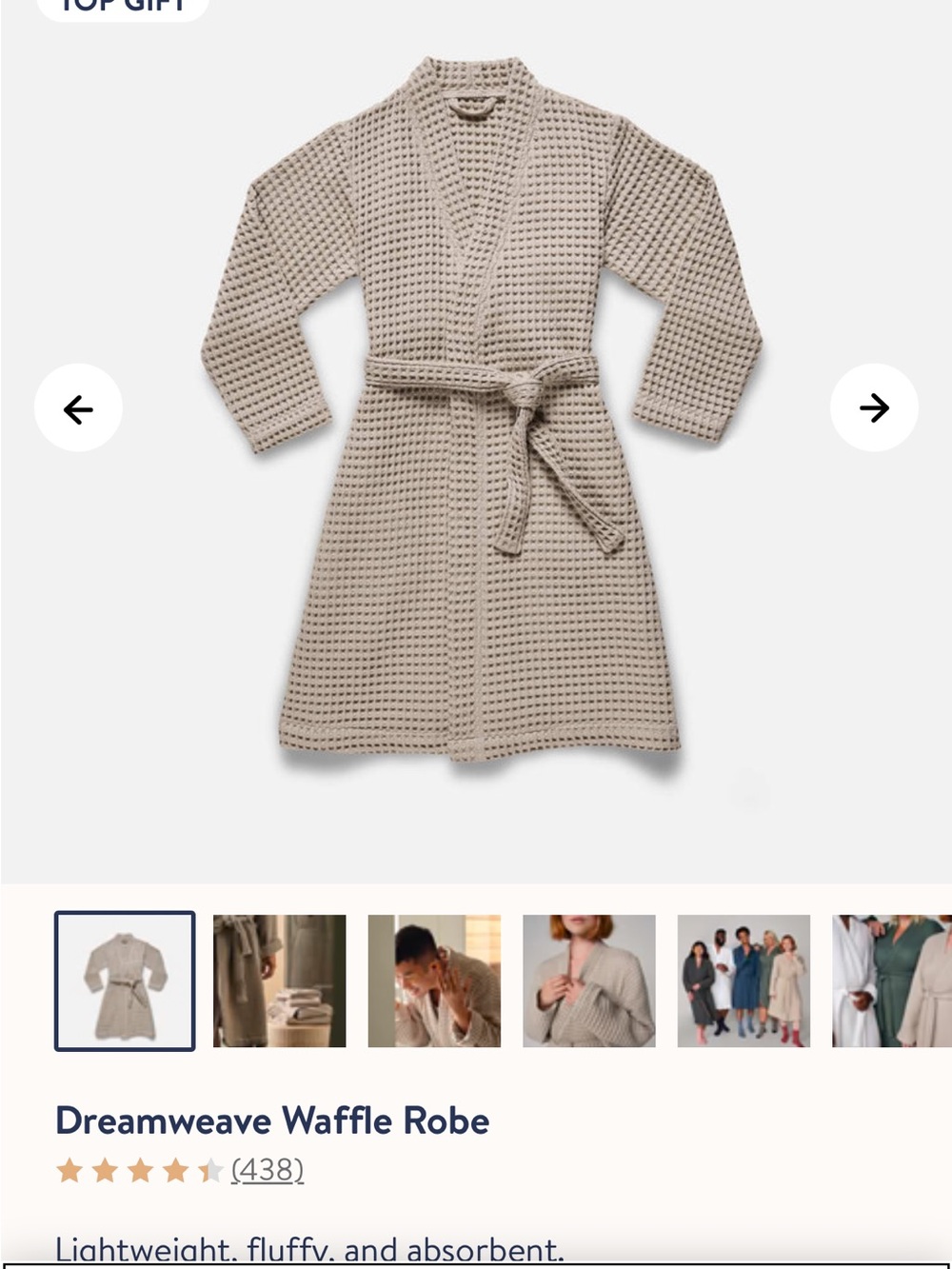 Brooklinen Dreamweave Waffle Robe in Beige